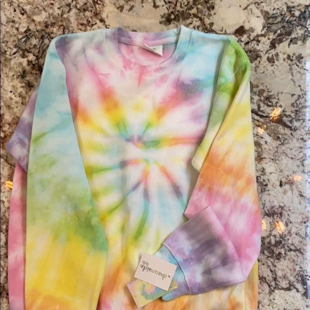 Pastel tie dye sweatshirt